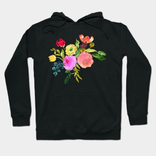 Floral Watercolor, Renunculus Hoodie